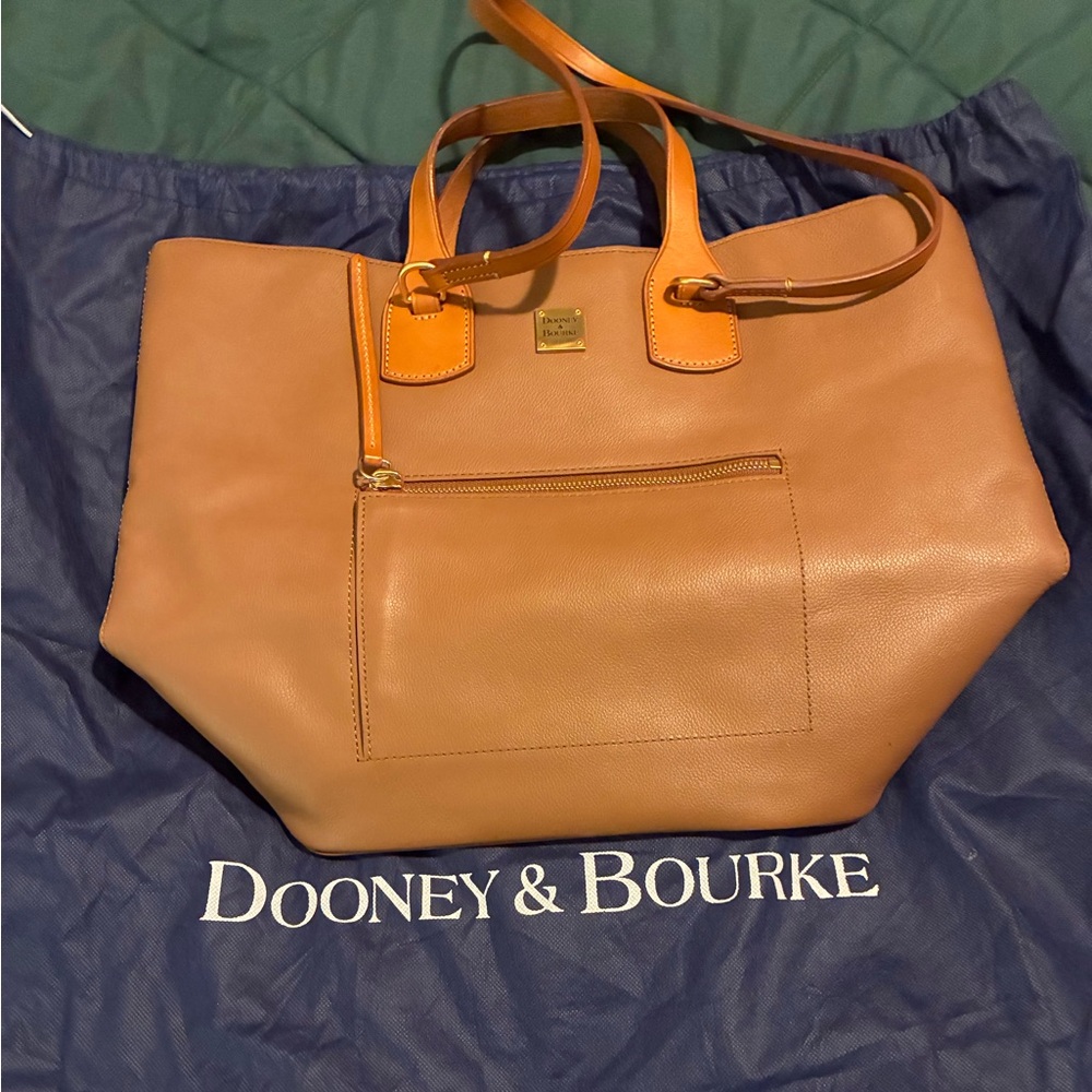 Dooney & Bourke Pebbled Leather Jenny Bag in Saddle Brown Shoulder Bag Satchel